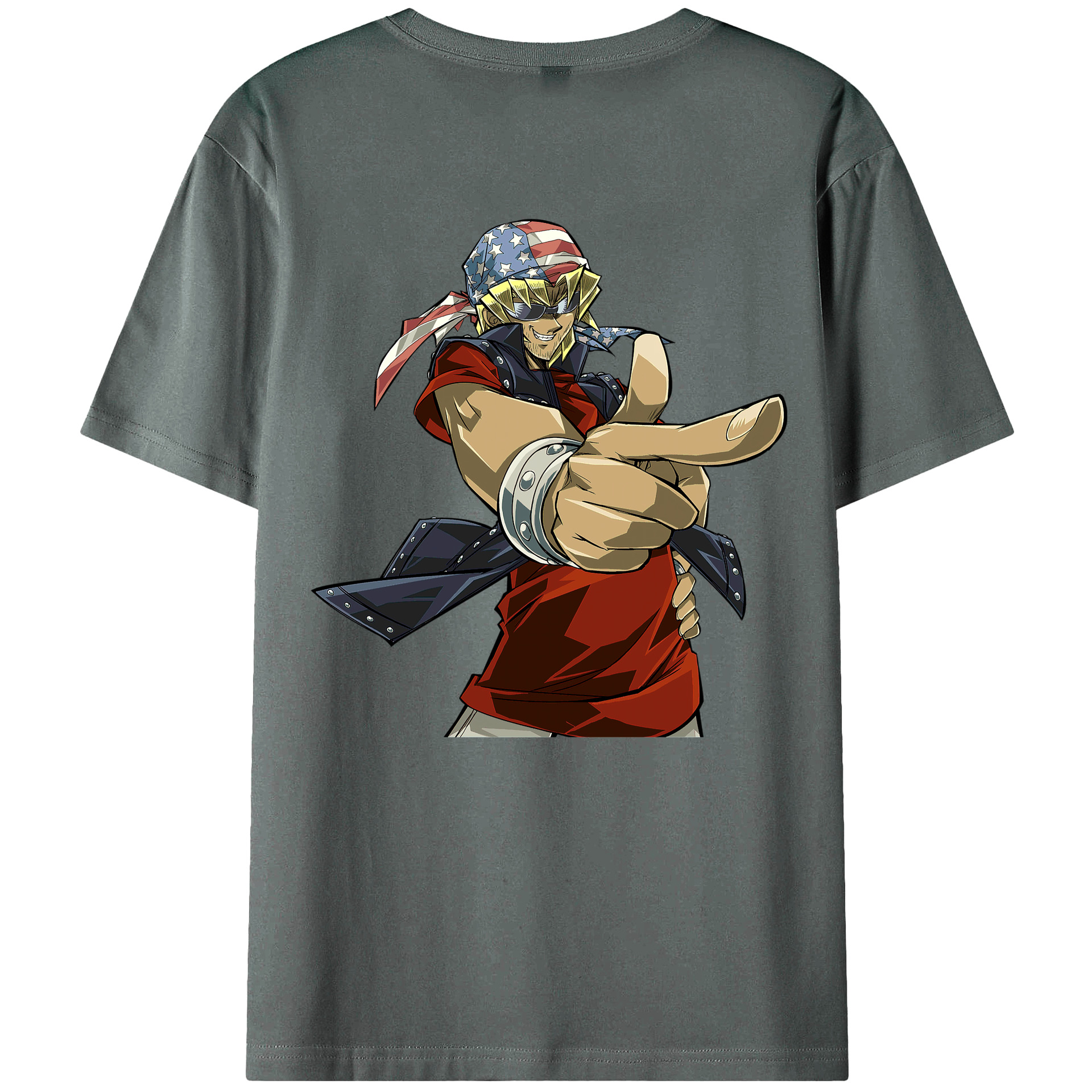 （画像用） 遊☆戯☆王 Yu-Gi-Oh! 綿100％ メンズ半袖Tシャツ（バックプリント） 通気性